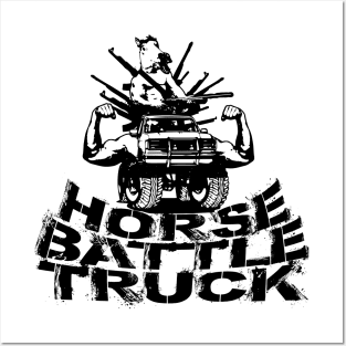 HORSE BATTLE TRUCK Posters and Art